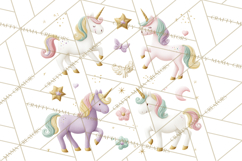Unicorn Birthday Party Clipart, Magical Celebration Png Product Image 4