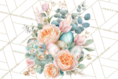 Easter Floral Clipart, Watercolor Spring Flowers Png Product Image 2