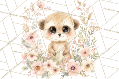 Safari Baby Animals Clipart PNG, Cute Pastel Watercolor Png Product Image 2