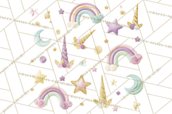Unicorn Birthday Party Clipart, Magical Celebration Png Product Image 3