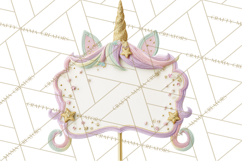 Unicorn Birthday Party Clipart, Magical Celebration Png Product Image 2