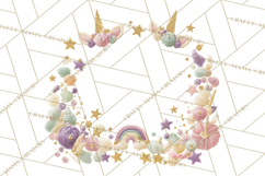 Unicorn Birthday Party Clipart, Magical Celebration Png Product Image 3