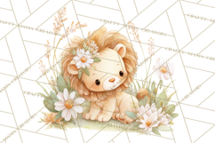 Safari Baby Animals Clipart PNG, Cute Pastel Watercolor Png Product Image 4