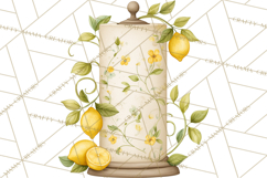 Farmhouse Lemon Kitchen Clipart, Lemon Kitchen Appliances Product Image 4