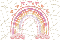 Valentine Boho Rainbow Clipart, Romantic Heart Rainbows PNG Product Image 4