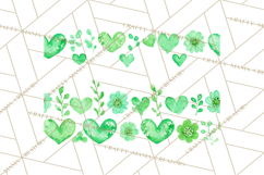 Watercolor Corner &amp; Border Clipart, Floral Frames, Heart Png Product Image 4