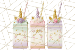 Unicorn Birthday Party Clipart, Magical Celebration Png Product Image 4