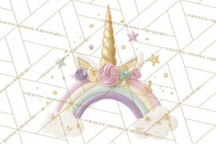 Unicorn Birthday Party Clipart, Magical Celebration Png Product Image 5