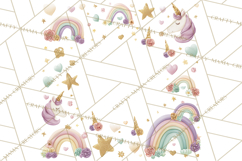 Unicorn Birthday Party Clipart, Magical Celebration Png Product Image 3