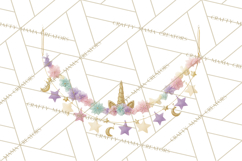 Unicorn Birthday Party Clipart, Magical Celebration Png Product Image 2