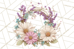 Blooming Letters Clipart, Floral Alphabet Clip Art PNG Product Image 5