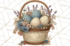 French Vintage Easter Bunny Clipart PNG, Soft Pastel Easter Product Image 5