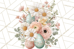 Easter Floral Clipart, Watercolor Spring Flowers Png Product Image 5