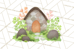 Cottagecore St Patrick’s Day Clipart, Mini Irish Cottage Png Product Image 5