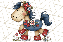 Patriotic Animals Clipart, Whimsical Red White Blue American Product Image 5