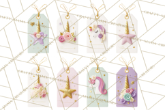 Unicorn Birthday Party Clipart, Magical Celebration Png Product Image 5