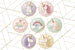 Unicorn Birthday Party Clipart, Magical Celebration Png Product Image 2