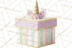 Unicorn Birthday Party Clipart, Magical Celebration Png Product Image 4