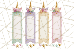 Unicorn Birthday Party Clipart, Magical Celebration Png Product Image 2