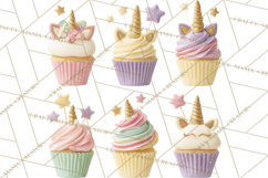 Unicorn Birthday Party Clipart, Magical Celebration Png Product Image 4