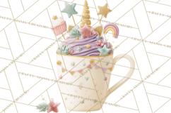 Unicorn Birthday Party Clipart, Magical Celebration Png Product Image 5