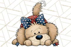 Patriotic Animals Clipart, Whimsical Red White Blue American Product Image 2