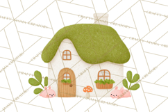 Cottagecore St Patrick’s Day Clipart, Mini Irish Cottage Png Product Image 2