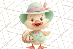 Whimsical Easter Characters Clipart PNG, Cute Mint Png Product Image 2