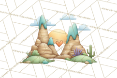 Boho Valentine Cactus Clipart PNG, Desert Romance Clip Art Product Image 2