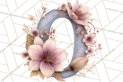 Blooming Letters Clipart, Floral Alphabet Clip Art PNG Product Image 2