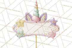 Unicorn Birthday Party Clipart, Magical Celebration Png Product Image 3