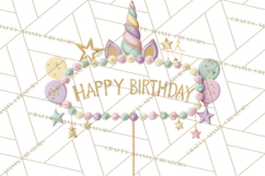 Unicorn Birthday Party Clipart, Magical Celebration Png Product Image 4