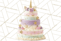 Unicorn Birthday Party Clipart, Magical Celebration Png Product Image 5