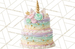 Unicorn Birthday Party Clipart, Magical Celebration Png Product Image 2