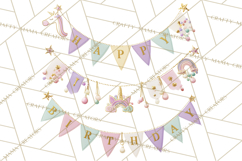 Unicorn Birthday Party Clipart, Magical Celebration Png Product Image 4