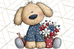 Patriotic Animals Clipart, Whimsical Red White Blue American Product Image 4