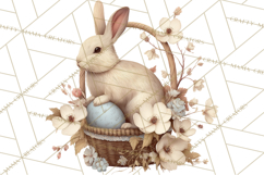 French Vintage Easter Bunny Clipart PNG, Soft Pastel Easter Product Image 4
