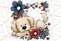 Patriotic Animals Clipart, Whimsical Red White Blue American Product Image 5