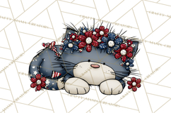 Patriotic Animals Clipart, Whimsical Red White Blue American Product Image 2