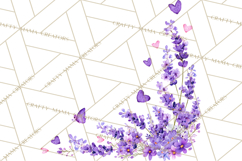 Watercolor Corner &amp; Border Clipart, Floral Frames, Heart Png Product Image 2