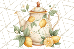 Farmhouse Lemon Kitchen Clipart, Lemon Kitchen Appliances Product Image 2