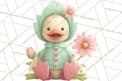 Whimsical Easter Characters Clipart PNG, Cute Mint Png Product Image 3