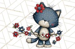 Patriotic Animals Clipart, Whimsical Red White Blue American Product Image 3