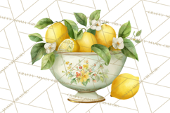 Farmhouse Lemon Kitchen Clipart, Lemon Kitchen Appliances Product Image 4