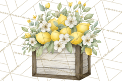 Farmhouse Lemon Kitchen Clipart, Lemon Kitchen Appliances Product Image 5