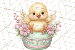 Easter Baby Animals in Baskets Clipart, Cute Lambs Png Product Image 5