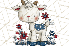 Patriotic Animals Clipart, Whimsical Red White Blue American Product Image 2