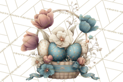 French Vintage Easter Bunny Clipart PNG, Soft Pastel Easter Product Image 2