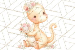 Cute Baby Dinosaurs Clipart PNG, Watercolor Dinosaur Product Image 2