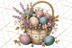 French Vintage Easter Bunny Clipart PNG, Soft Pastel Easter Product Image 2